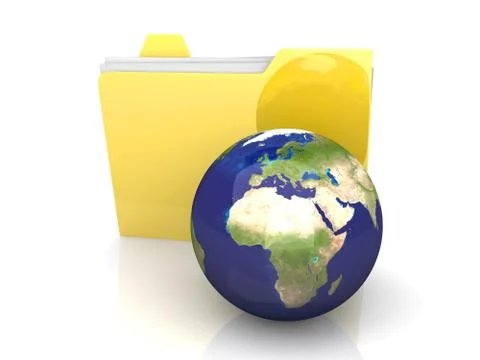 Global folder - europe. Stock Illustration