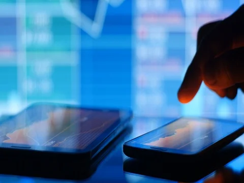 Global foreign broker and trader investing in stock market Stock Footage 73978144