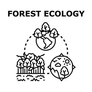 Global forest ecology concept connecting nature and environmental protection Stock Illustration