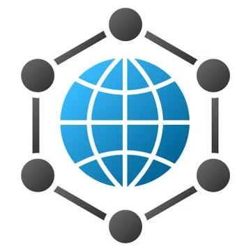 Global Frame Gradient Vector Icon Stock-Illustration