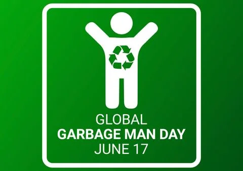 Global Garbage Man Day Stock Illustration
