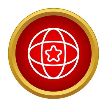 Global globe network connection with star symbol Stock-Illustration