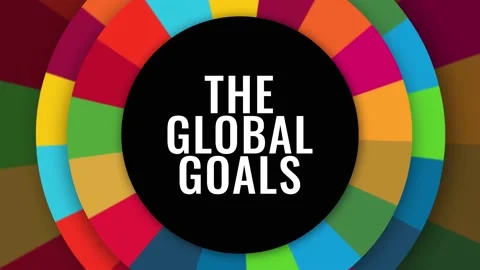 THE GLOBAL GOALS animated text to support the SDGs action 動画素材 167705345