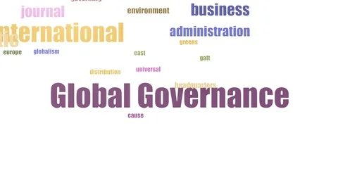 Global Governance Word Cloud Animated Isolated Video stock 103672315