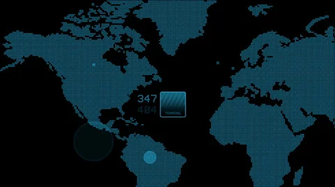 Global GPS &amp; data detect schedule,earth map &amp; military Radar GPS screen display 库存影片 29833835