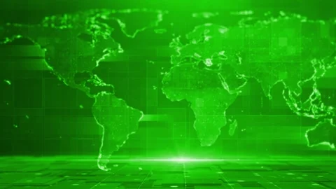 Global Green World Map Loop. This animated World map with visual effects and Stock Footage 295335631