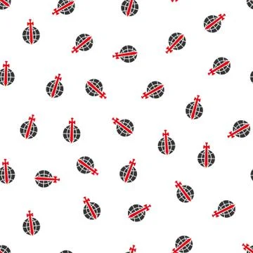 Global Guard Flat Vector Seamless Pattern Stock Illustration
