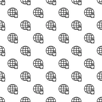 Global hand click pattern seamless vector イラスト素材