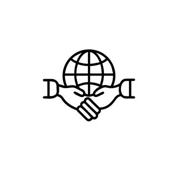 Global harmony outline icon Stock Illustration