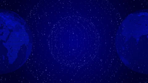 Global Hologram Technology Network Data Connection, Earth Globe Hologram Stock Footage 338421728