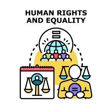 Global human rights and equality concept symbolizing justice Stock Illustration