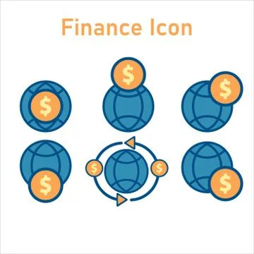 Global icon vector. global with transfer arrows icon Stock Illustration