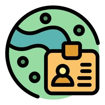 Global identification card representing personal data and security Illustrazione stock