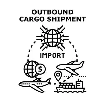Global import and export trading logistics concept Stock Illustration