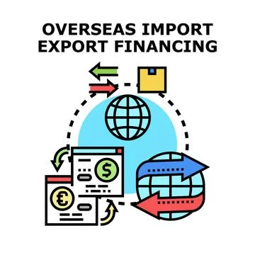 Global import export financing and international trade business Stock Illustration