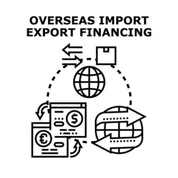 Global import export financing and international trade business Stock Illustration