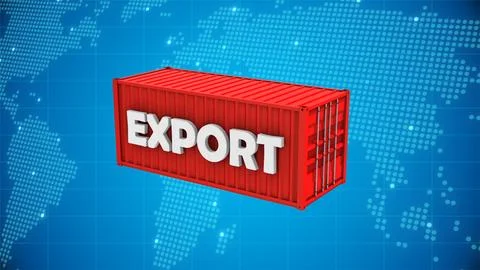 Global import export of goods Illustration