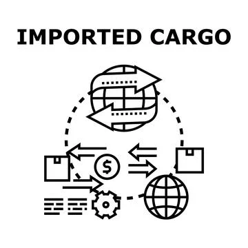 Global import export logistics business trade concept Stock Illustration