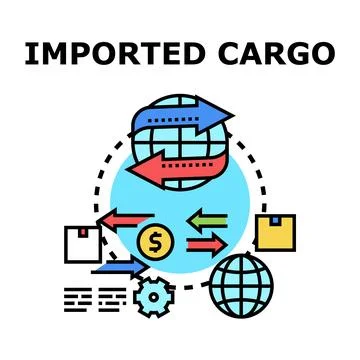 Global import export logistics business trade concept Stock Illustration