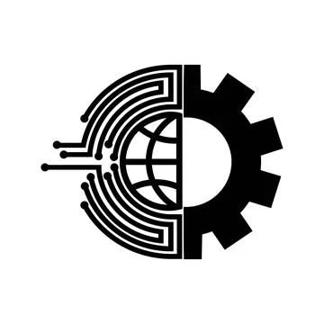 Global Industry vector icon. Style is bicolor flat symbol, smooth blue colors Stock Illustration