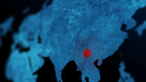 Global infection map Stock Footage 128644809