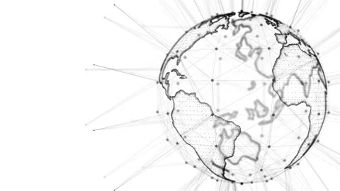 Global Information technology data cloud computing network connectivity  動画素材 160387504