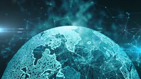 Global information technology of internet of things IOT big data network Stock Footage 160391884