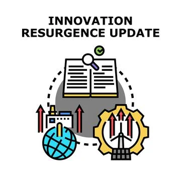 Global innovation resurgence update process loop Stock Illustration