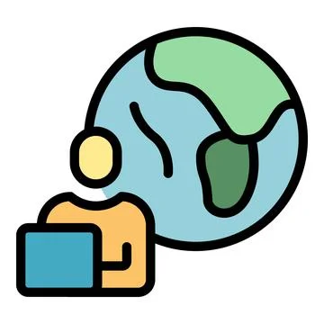 Global integrity icon vector flat Stock Illustration