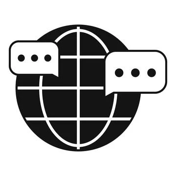 Global interaction icon simple vector. Service team Illustrazione stock
