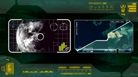 Global Interface Scanning World - yellow 01 Stock Footage 61527248