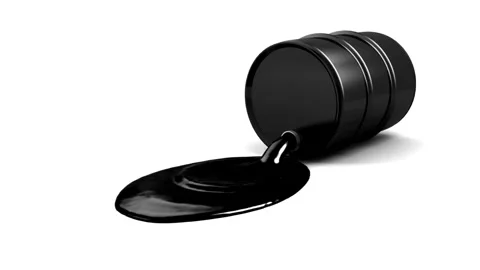 Global international commodity trading of black oil barrels rendered in UHD 3D 스톡 동영상 334030977