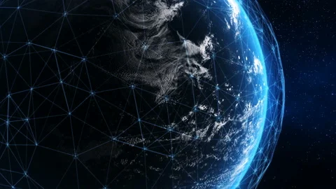 Global International Connectivity Background Stock Footage 96323517