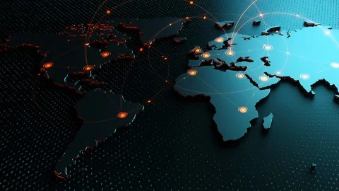 Global International Connectivity Background Stock Footage 126858582