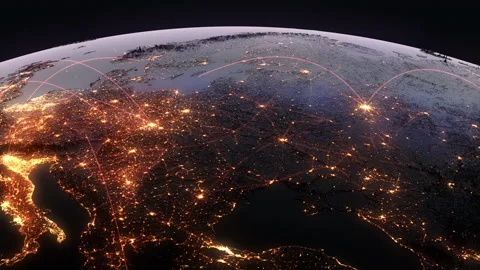 Global International Connectivity Background Stock Footage 146095324