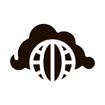 Global Internet Cloud Networking Vector Sign Icon イラスト素材