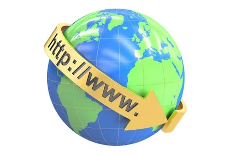 Global internet communication concept, 3D rendering Stock-Illustration