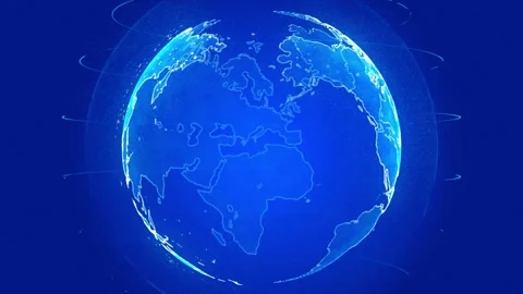 Global internet communication network growing around planet Earth innovation Stock-Footage 334652324