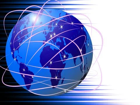 Global internet communications technology Stock Illustration