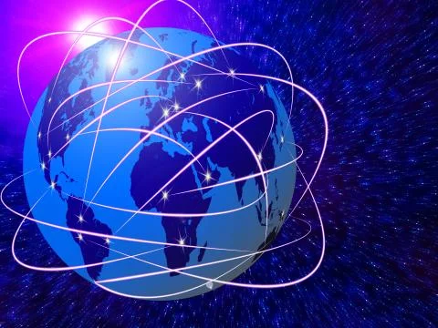 Global internet communications technology 스톡 일러스트