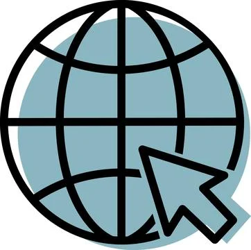 Global internet connection and web icon Stock Illustration