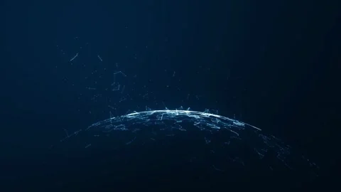 Global internet connection line network World Smart network technology blue dark Stock-Footage 334652951