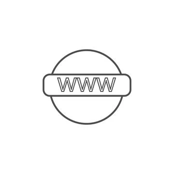 Global internet icon. Element for mobile concept and web apps. Thin line icon Ilustración de archivo
