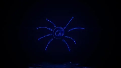 Global internet in neon effect mp4 video Illustrazione stock