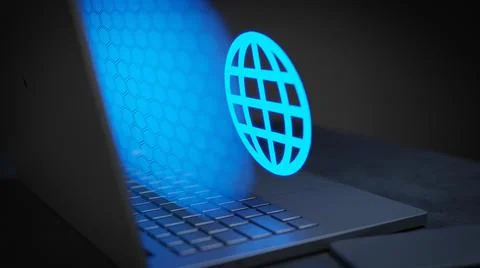 Global internet network digital technology concept 3D Illustration 库存插图