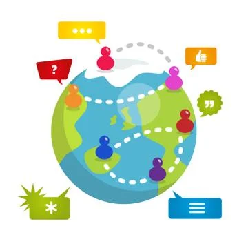 Global internet network Stock Illustration