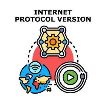 Global internet protocol communication operating system concept 스톡 일러스트