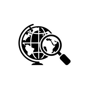 Global Internet Search and Web Research Icon Illustrazione stock