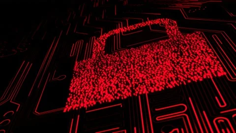 Global Internet security. Cyber security concept in blue color. VPN.  Stock Footage 225455077