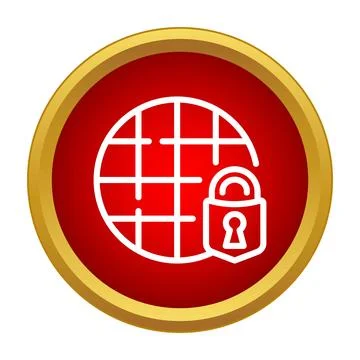 Global internet security protecting online data privacy Illustrazione stock